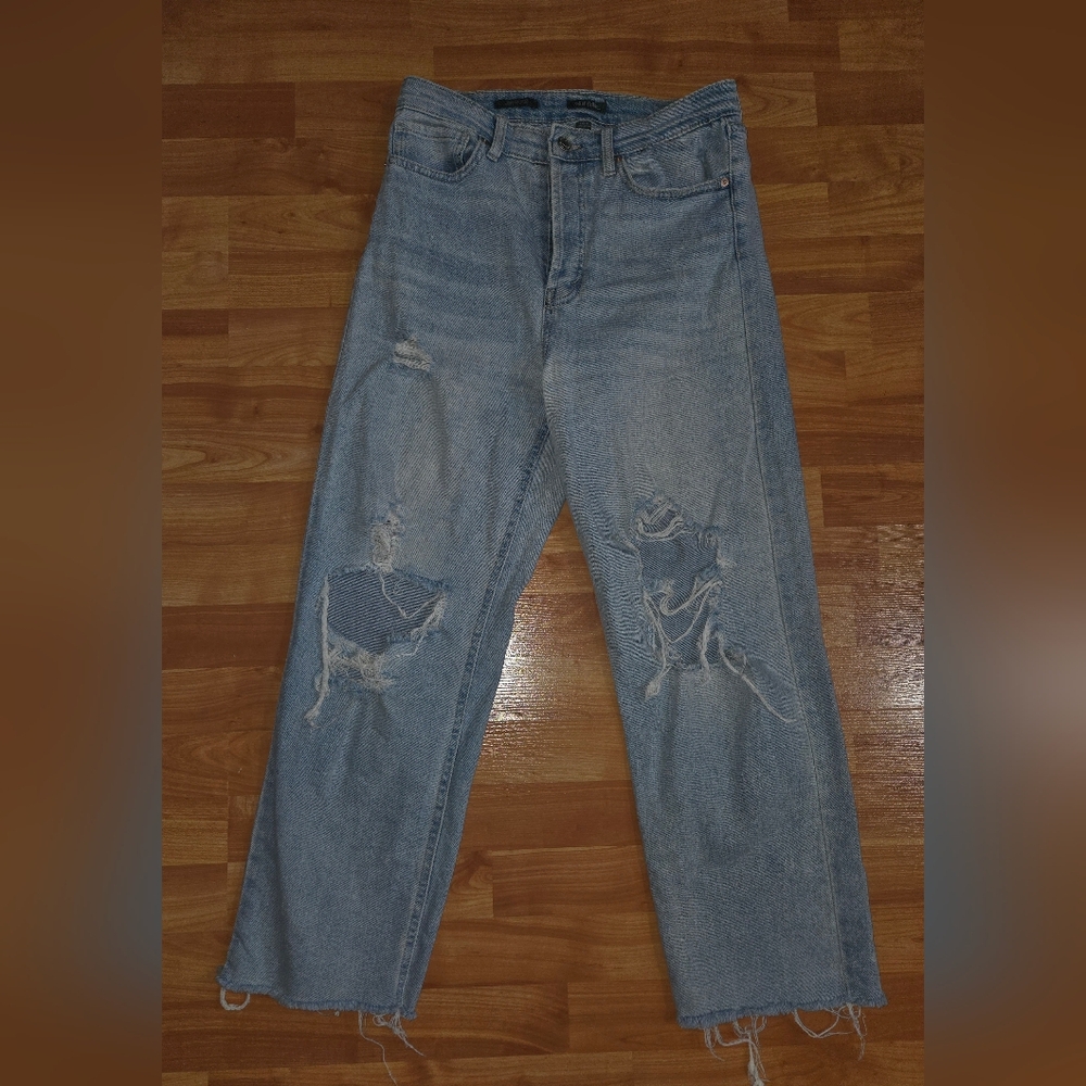 Wild Fable Jeans Womens Sz 6 Highest Rise Distressed Stretch Denim 5 Button Fly